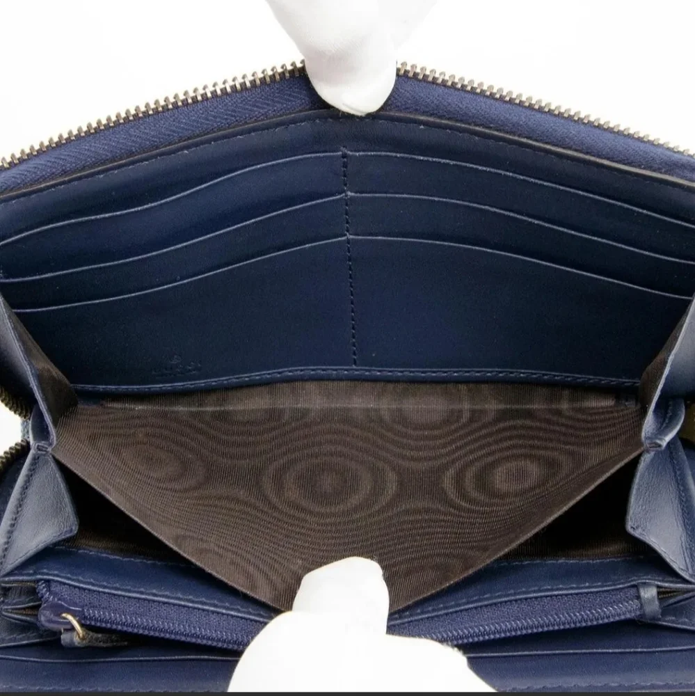 GUCCI Denim Flora long zippy wallet - Picture 8 of 12